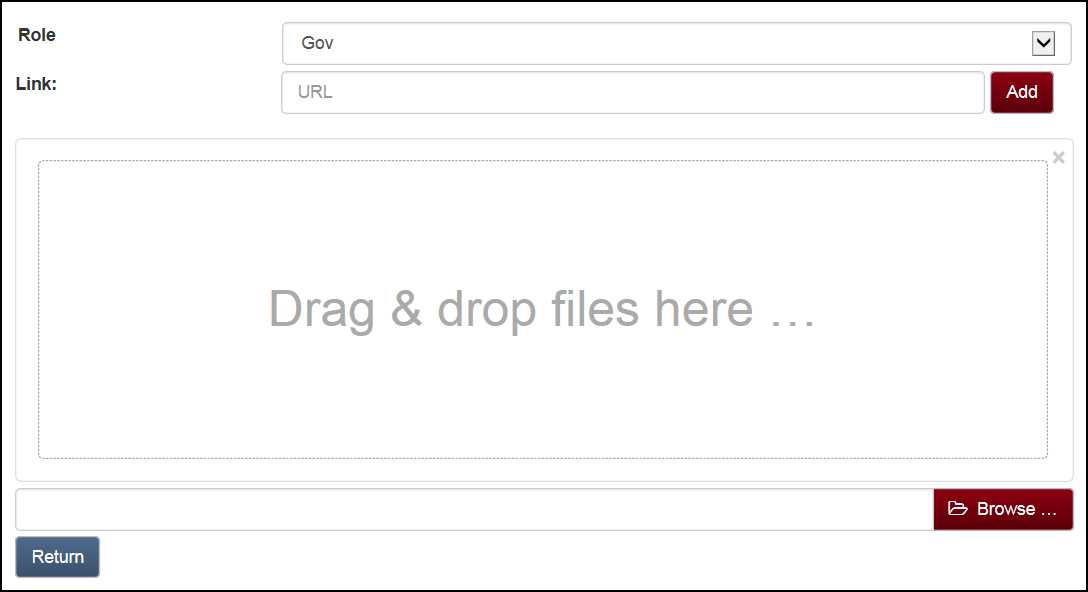 The upload resources window showing how to upload a document
